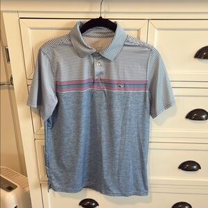Vineyard Vines Boys’ Surfside Stripe Sanjay Performance Polo L